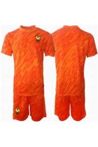 Frankrijk Doelman Babytruitje Uit tenue Kind EK 2024 Korte Mouw (+ Korte broeken)